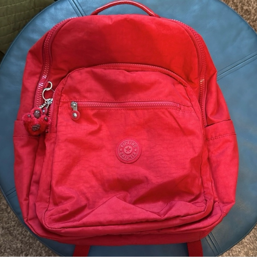 Kipling Cherry Red Backpack